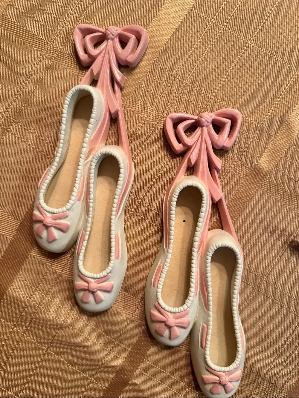 Vintage 1980’s Ballet Wall Decor Set — Pink and White Ballet Shoes & Dancers